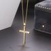 Unisex popular new zircon gold full diamond cross pendant necklace for women_ipsvogv.com