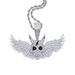 Men's Hip Hop Skull Pendant Necklace - Punk Style Gothic Jewelry With Zircon Accents - Adjustable 24-inch Chain In Silver & Gold Necklace Accessories_ipsvogv.com