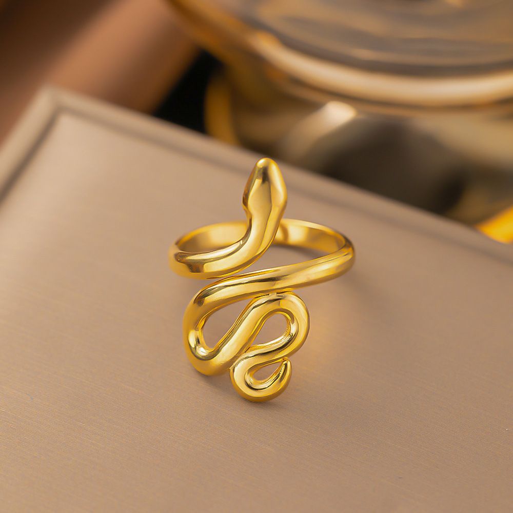 Fashionable New Stainless Steel Ring Punk Hip-hop Style Twelve Zodiac Snake Male And Female Rings_ipsvogv.com