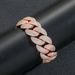 Unisex Hip Hop Rose Gold 22mm Bubble Cuban Chain Bracelet Trendy Men's Personality Hip Hop Jewelry Bracelet_ipsvogv.com