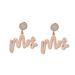 Instagram Simple American Sweet Cool Spicy Girl Style Set with Pearl Earrin, Personalized English Letter Design_ipsvogv.com