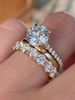 New Four Claw Double Diamond Zircon Set Ring Fashion Women's Trendy Handjewelry_ipsvogv.com