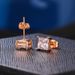 Unisex geometric zircon earrings, fashionable and versatile single diamond earrings, unisex popular earrings_ipsvogv.com