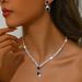 Women’s Jewelry Set Fashion Necklace Earrings Two Piece Set Exaggerated Light Luxury Temperament Clavicle Chain High Grade Necklace Female Jewelry_ipsvogv.com