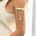 Ethnic Style Arrow Tassel Arm For Women Bohemian Beach Vacation Chain Opening Bracelet_ipsvogv.com