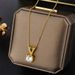 Manufacturer;s hot selling version of light luxury and cold wind micro-inlaid zircon letter pendant titanium steel clavicle chain jewelry wholesale_ipsvogv.com