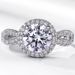 Brilliant moissanite ring S925 silver full of colored diamonds engagement ring female fashion simple Chinese Valentine's Day gift_ipsvogv.com