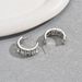 Geometric version of Korean sweet fresh with personalized zircon inlay U-shaped design, niche and earrings_ipsvogv.com