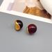 Silver Needle Simple and Fashionable Glass Bean Red New Year High End, Small Personality Earrings for Women_ipsvogv.com