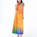 Women's Clothing rainbow print short sleeved loose skirt women's two piece suit_ipsvogv.com