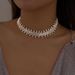 Fashion light luxury full diamond short necklace female hip hop flash diamond claw chain thorn collar_ipsvogv.com