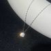 S999 Silver Small Sugar For Women With A Niche Design, Light Luxury Zircon Collarbone Chain, Square Bag Jewelry Necklace_ipsvogv.com