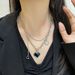 Personality Hip Hop Cold Style Female Ins Trend Temperament Double Layer Love Necklace Simple Clavicle Chain_ipsvogv.com