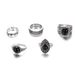 Jewelry Black Water Drop Circle Combination Five Piece Set Ring_ipsvogv.com