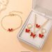 Children's necklace creative pearl butterfly girl jewelry bracelet girl oil drop accessories ring earrings_ipsvogv.com