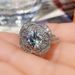 Unisex Fashion National Trend Ethnic Style Jewelry Retro Flower Zircon Ring Exquisite Flower Round Diamond Women's Ring_ipsvogv.com
