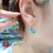 Green Cat's Eye Four Leaf Clover Earrings Exquisite Light Luxury Niche Ear Clips Net Celebrity High End Earrings_ipsvogv.com