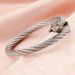 Hip Hop Stainless Wolf Head Open Personality Titanium Steel Wire Twist Animal Bracelet Punk Jewelry For Men_ipsvogv.com