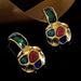 Women's earrings middle-aged earrings for women, light luxury, high-end niche design, colorful earrings, 2023 new temperament earrings_ipsvogv.com