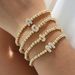 Women's Jewelry Brass Micro Inlaid Bubble Balloon Diy 26 English Letters Copper Beads Beaded Elastic Line Bracelet_ipsvogv.com