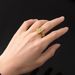Fashionable Cuban Chain Open Couple Personalized Hip Hop Matte Cute Monaco Set Zircon Copper Ring_ipsvogv.com