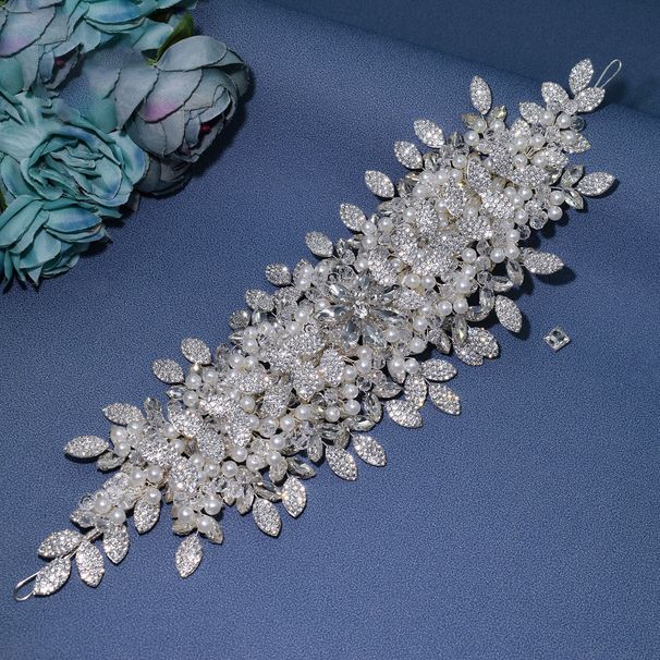 Original New Bridal Headdress Heavy Handmade Crystal Rhinestone Wedding Hair Band Headband Set_ipsvogv.com