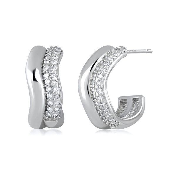 Women's Jewelry S925 Silver Needle Trendy Fashion Ins Style Retro C Shaped Versatile Earrings Classic Inlaid Zircon High End Earrings_ipsvogv.com