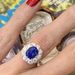 Cao Shi's natural royal blue zircon ring (women's copper plated rhodium) luxury wedding jewelry_ipsvogv.com