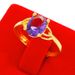 Vietnamese Sand Gold Diamond, Long-lasting Brass Accessory, Tourmaline Colored Opening Simulation Women's_ipsvogv.com