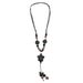 New Chinese Retro Ceramic Flower Beaded Necklace Ladies Ethnic Style Long Tassel Sweater Chain High End Accessories_ipsvogv.com