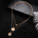 Bohemian Wind Star Moon Eye Pendant Layered Cupid Archer Coin Necklace Female_ipsvogv.com