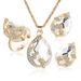 Creative series peacock exquisite crystal jewelry necklace women's exquisite three piece necklace set peacock necklace_ipsvogv.com