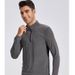 Men's Clothing Dark Pattern Quick-Drying Clothes Long-Sleeved T-Shirt Stand-Up Collar Polo Fitness Sports Running Breathable Tide_ipsvogv.com