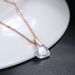 Unisex hot selling jewelry simple transparent love necklace zircon inlaid rose gold electroplated jewelry_ipsvogv.com