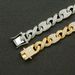 Full Diamond Creative Splicing 8-Character Pig Nose Buckle Hip Hop Men's Personalized Trendy Bracelet Accessories_ipsvogv.com