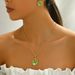 Pastoral Style Flower Necklace & Earrings Set For Women - Drop Oil Inlaid Pearls, Niche Design Clavicle Chain Jewelry_ipsvogv.com