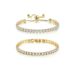 Fashion 4mm Zircon Bracelet Pull Out Adjustable Length Bracelet Combination Set All Match Tennis Chain_ipsvogv.com
