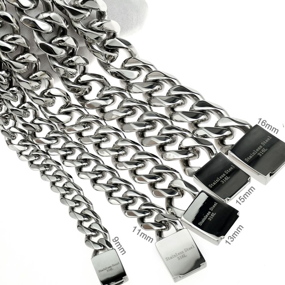 Men Bracelet Bling 316L Stainless Steel Silver Tone Polished_ipsvogv.com