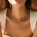 Clavicle chain small daisy necklace small multi pamine colorful beads Bohemian oil drop holiday style retro necklace_ipsvogv.com