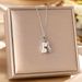 Korean Version Titanium Steel Necklace For Women, Niche, Micro Inlaid, High-end Pearl Peanut Pendant, Light Luxury_ipsvogv.com