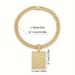 Square Pendant Hip Hop Letter Inlaid With Diamonds Exaggerated Personality Cuban Necklace For Men_ipsvogv.com