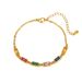 Women's Jewelry Fashion Color Crystal Inlaid Stainless Steel Bracelet Trend French Retro Popular Titanium Steel Bracelet Ladies_ipsvogv.com