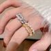 French Copper Zircon Pearl Double-layer For Women, Niche Unique Design, Exquisite, Luxurious And High-end, Index Finger_ipsvogv.com