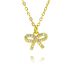 Fashionable Temperament Bow Pearl Pendant Necklace Light Luxury High End Niche Inlaid Zircon Clavicle Necklace_ipsvogv.com