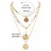 Bohemian Retro Alloy Round Coin Pendant Necklace Creative Personality Necklace_ipsvogv.com