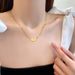 Full Body 【 Titanium Steel 】 Minimalist Style English Love Furnace Genuine Gold Necklace For Women's Ins Mesh Red 【 】_ipsvogv.com