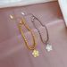 【 Full body titanium steel 】 East Gate Personalized temperament Shell flower round bead bracelet Female internet_ipsvogv.com