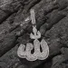 TopBling Arabic Symbol Pendant Necklace White Zircon Real Gold Plated Mens Jewelry Gift_ipsvogv.com