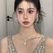Girl "Cool Dreamy And Cool Super Sparkling Zircon Water Drop Necklace For Women's New Style, High Grade, Light Luxury, " !_ipsvogv.com