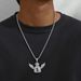 Trendy Angel Wings Men's Necklace Pendant Trendy Brand Hip Hop Jewelry Inlaid Zircon Necklace Cuban Chain_ipsvogv.com